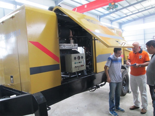 外商考察混凝土泵，成功訂購！